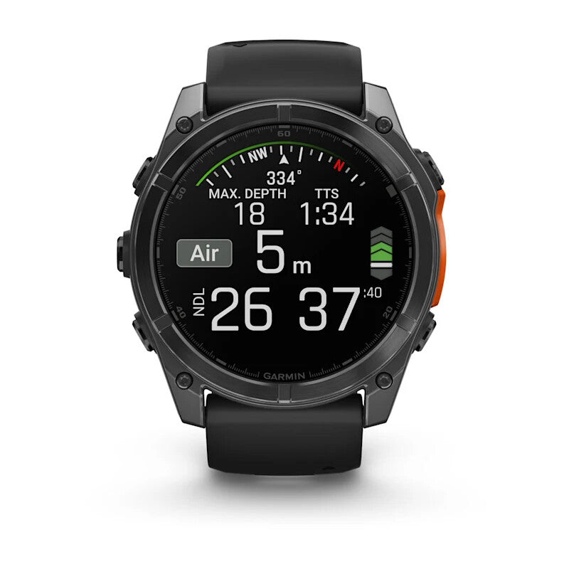 Garmin Fenix 8 3,56 cm (1.4") AMOLED 51 mm Digital 454 x 454 pixlar Pekskärm Grå Wi-Fi GPS