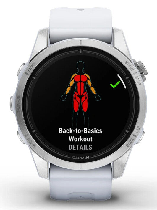 Garmin epix Pro (Gen 2) 3,05 cm (1.2") AMOLED 42 mm Digital 390 x 390 pixlar Pekskärm Silver Wi-Fi GPS
