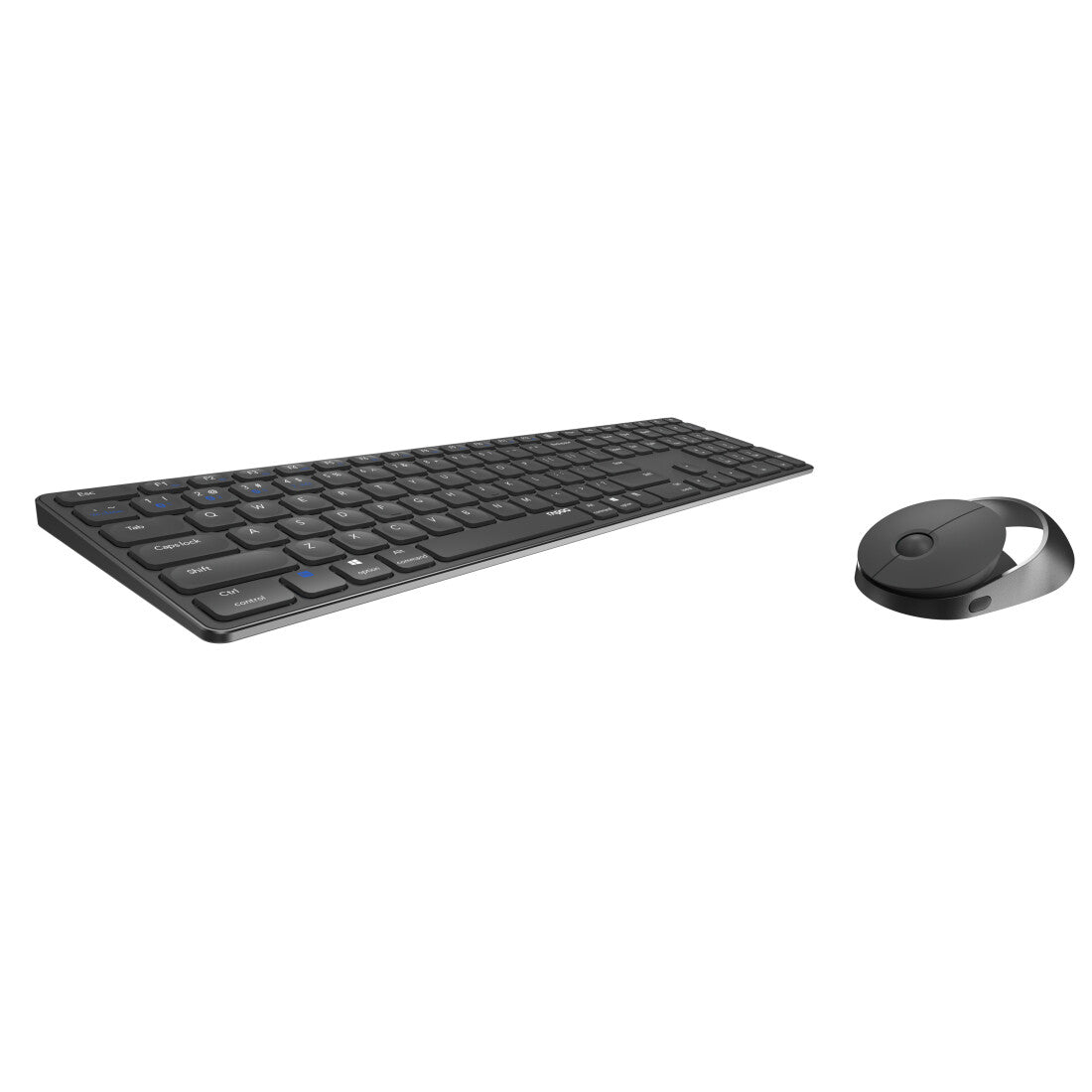 Rapoo 9850M tangentbord Mus inkluderad Hem Trådlös RF + Bluetooth QWERTZ tyska Grå
