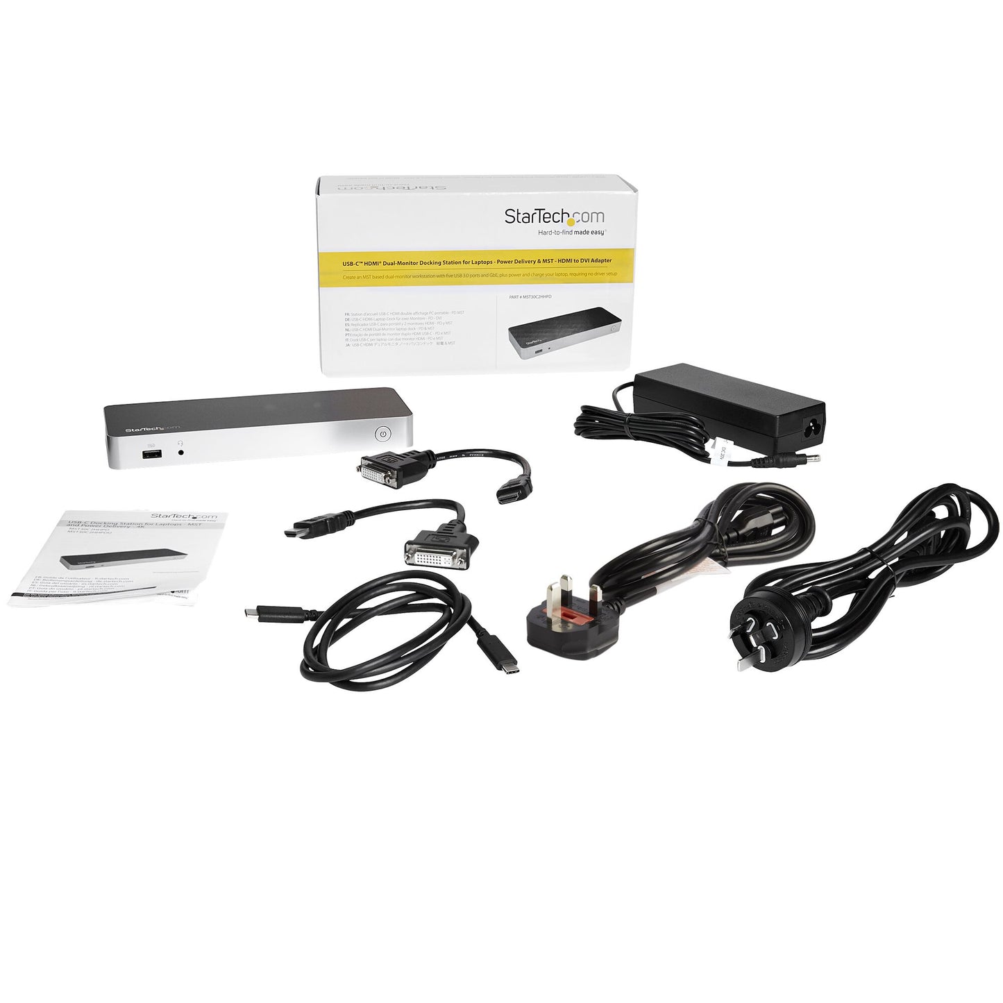 StarTech.com USB-C-docka med dubbla skärmar och MST - 5x USB 3.0-portar