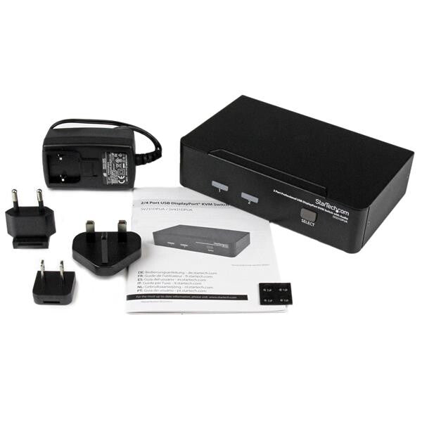 StarTech.com Professionell USB DisplayPort KVM-switch med 2 portar och audio