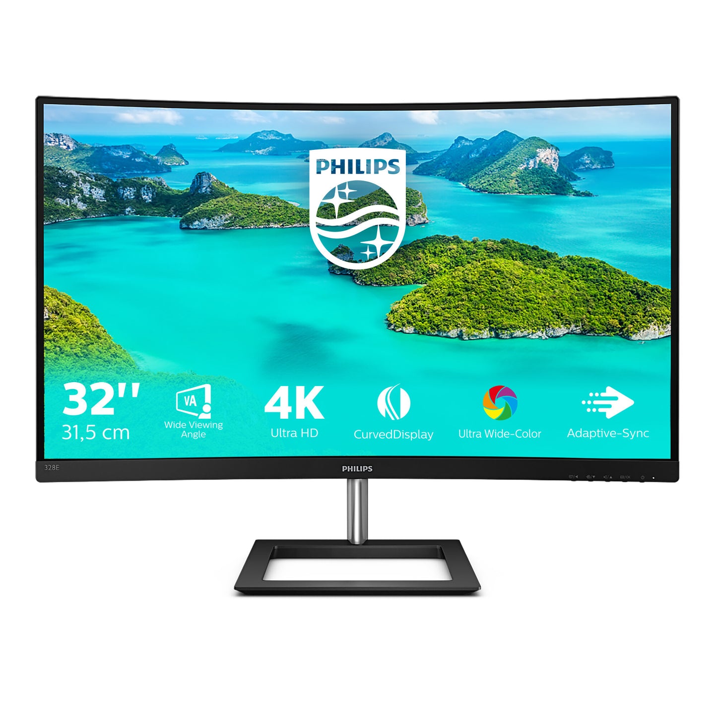 Philips E Line 328E1CA/00 LED display 80 cm (31.5") 3840 x 2160 pixlar 4K Ultra HD LCD Svart