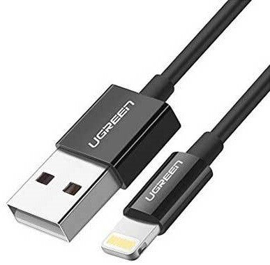 Ugreen 80822 US155 mobiltelefonkablar Svart 1 m USB A Lightning