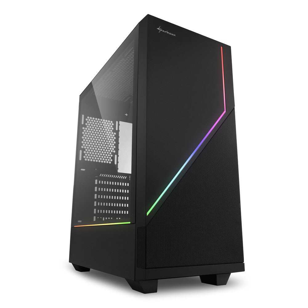 Sharkoon RGB FLOW Midi Tower Svart