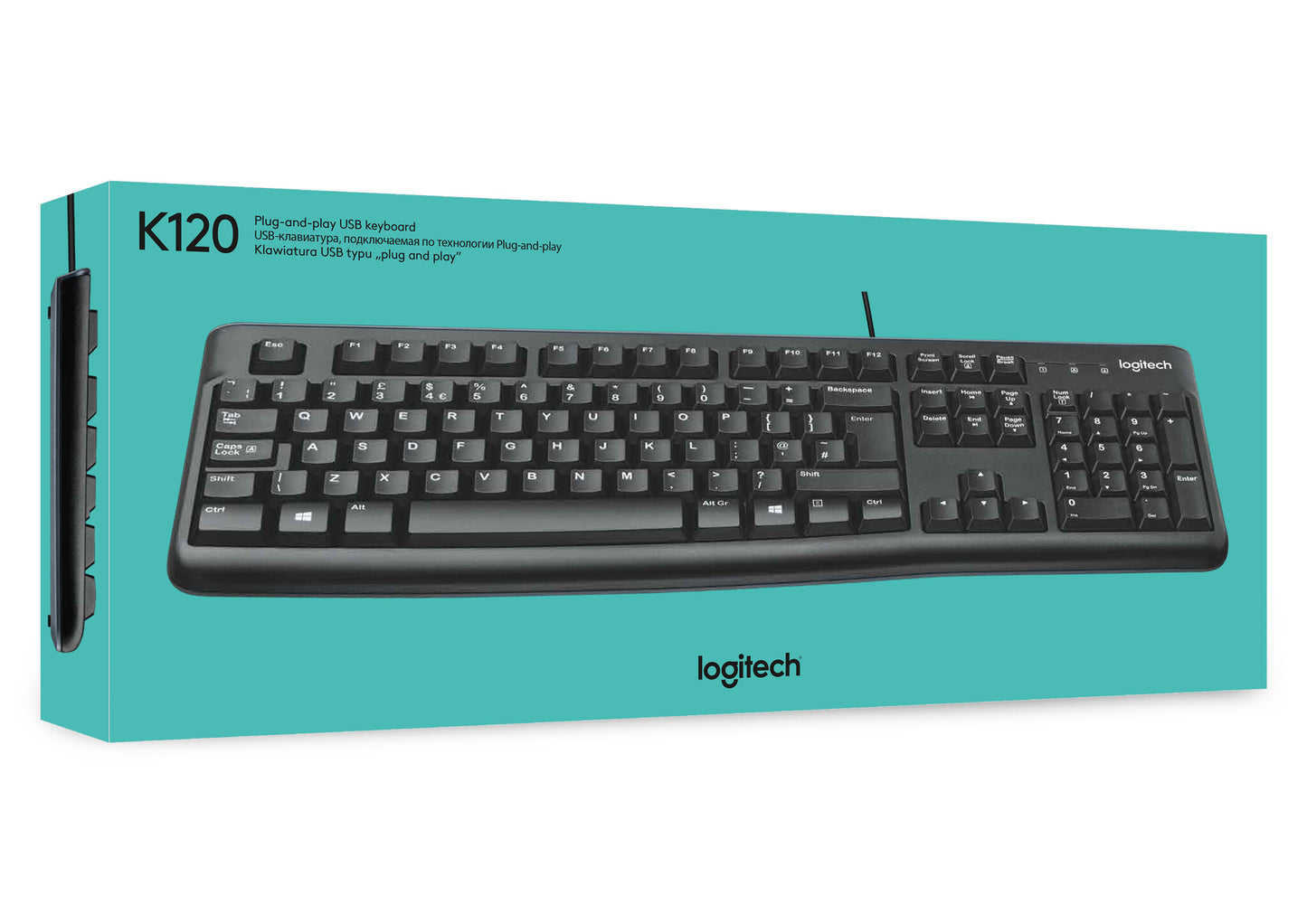 Logitech Keyboard K120 for Business tangentbord Kontor USB QWERTY Amerikanskt internationellt Svart