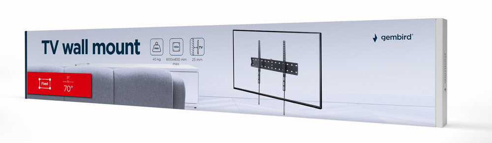 Gembird WM-70F-01 tv-fäste 177,8 cm (70") Svart