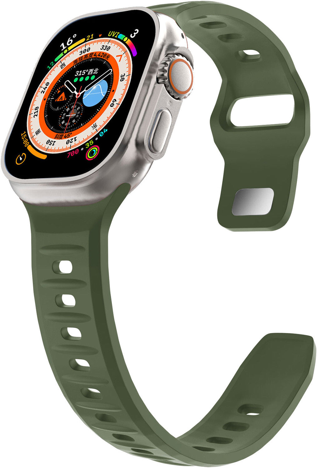 Cirafon CW-00A-41-G smarta bärbart tillbehör Rem Grön Silikon