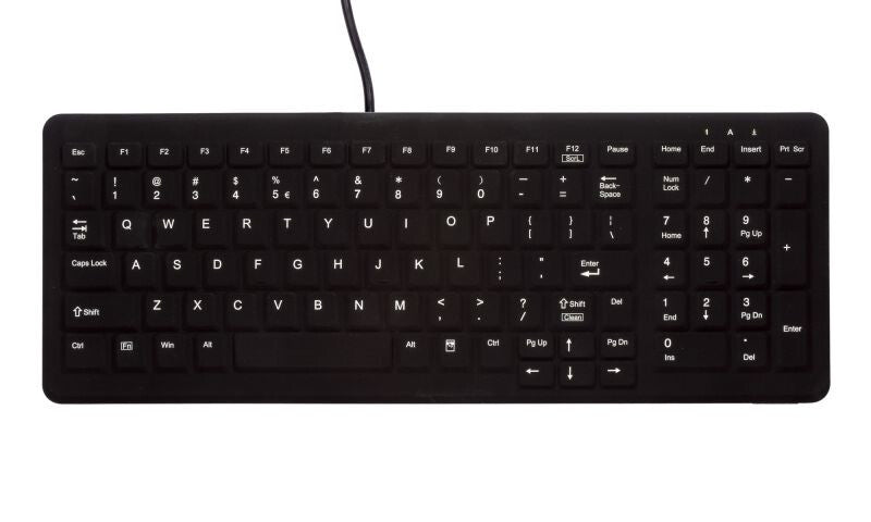 Active Key AK-CB7000F tangentbord Kontor USB QWERTZ tyska Svart