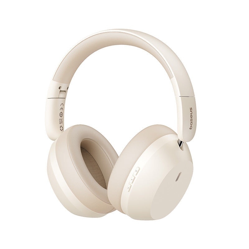 Baseus Bass 35 Max Hörlurar Kabel & Trådlös Huvudband Musik USB Type-C Bluetooth Beige
