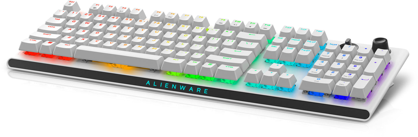 Alienware Tri-Mode AW920K tangentbord Spela USB + RF Wireless + Bluetooth Vit