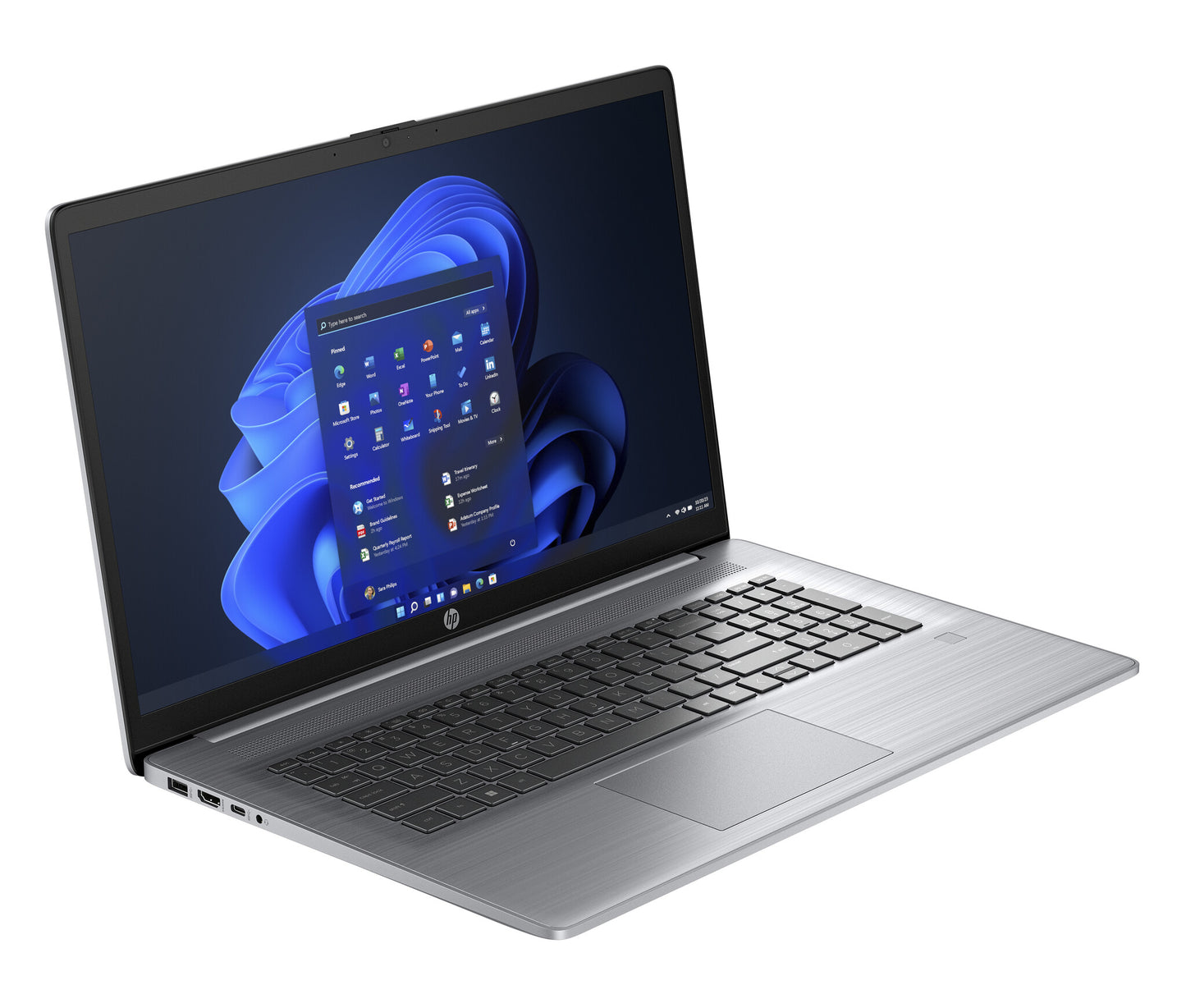 HP 470 G10 Intel® Core™ i5 i5-1334U Bärbar dator 43,9 cm (17.3") Full HD 16 GB DDR4-SDRAM 1 TB SSD Wi-Fi 6 (802.11ax) Silver