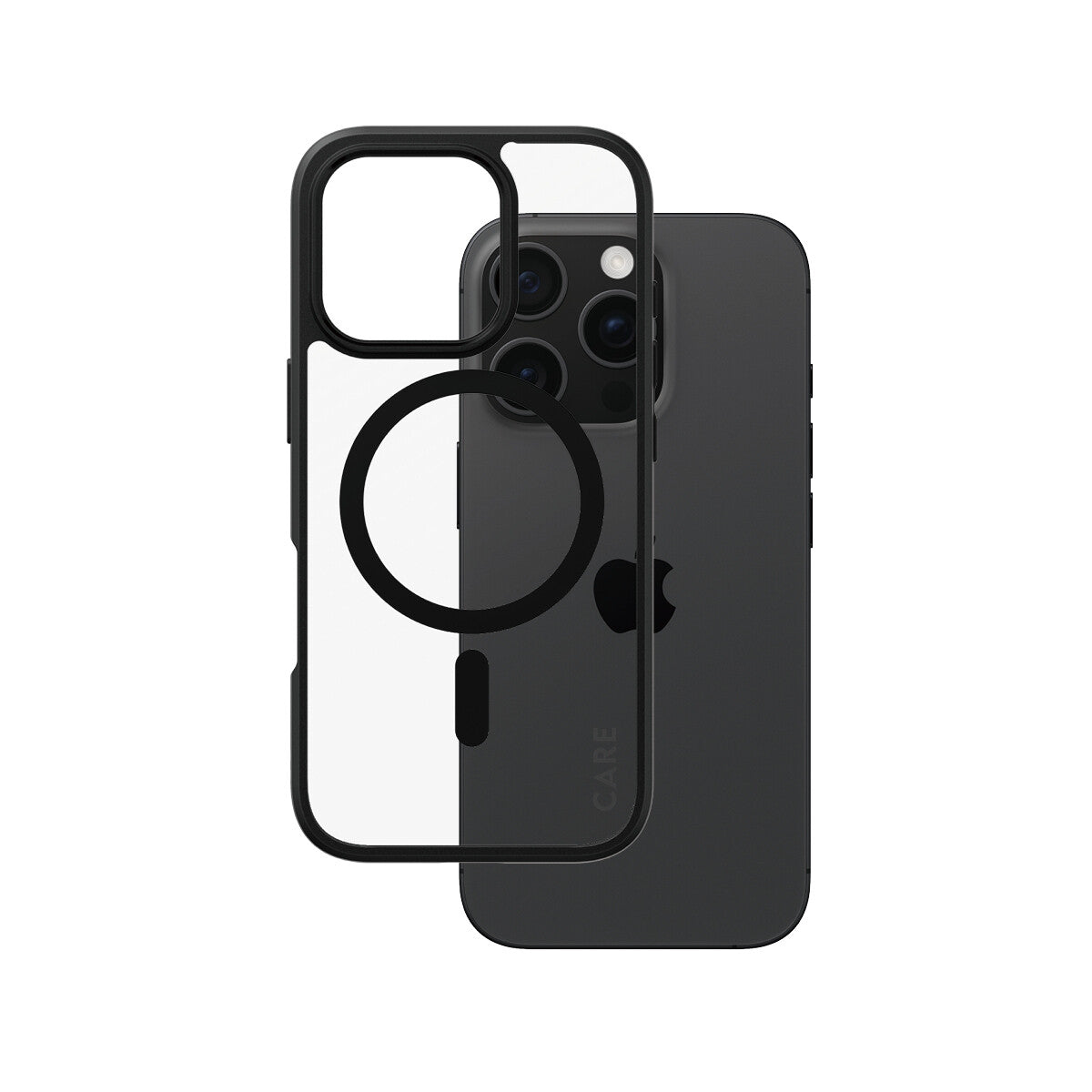 PanzerGlass CARE by ® Flagship Case Transparent Urban Combat w. Black Frame & MagSafe iPhone 16 Pro mobiltelefonfodral Omslag Svart