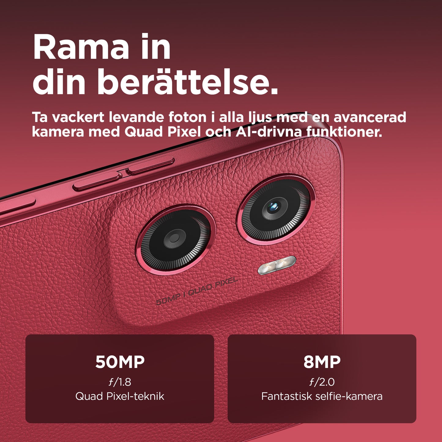 Motorola moto g05 16,9 cm (6.67") Dubbla SIM-kort Android 15 4G USB Type-C 4 GB 64 GB 5200 mAh Röd