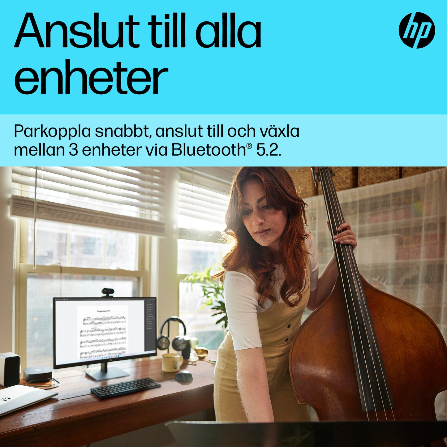 HP 355 kompakt Bluetooth-tangentbord för flera enheter