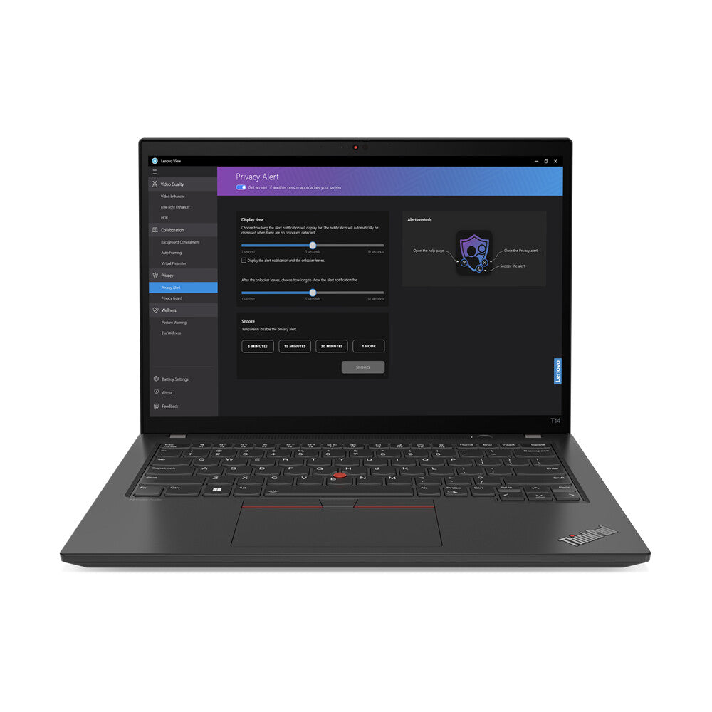 Lenovo ThinkPad T14 Gen 4 (Intel) Intel® Core™ i5 i5-1335U Bärbar dator 35,6 cm (14") Pekskärm WUXGA 16 GB DDR5-SDRAM 256 GB SSD Wi-Fi 6E (802.11ax) Windows 11 Pro Nordic Svart
