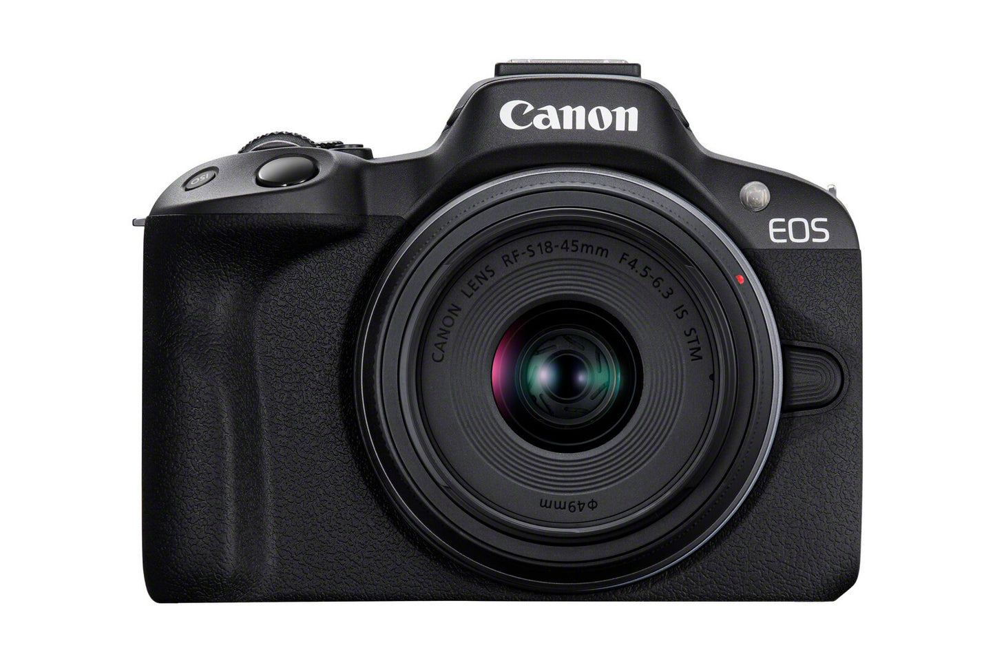 Canon EOS R50, Black + RF-S 18-45mm F4.5-6.3 IS STM Kit MILC 24,2 MP CMOS 6000 x 4000 pixlar Svart