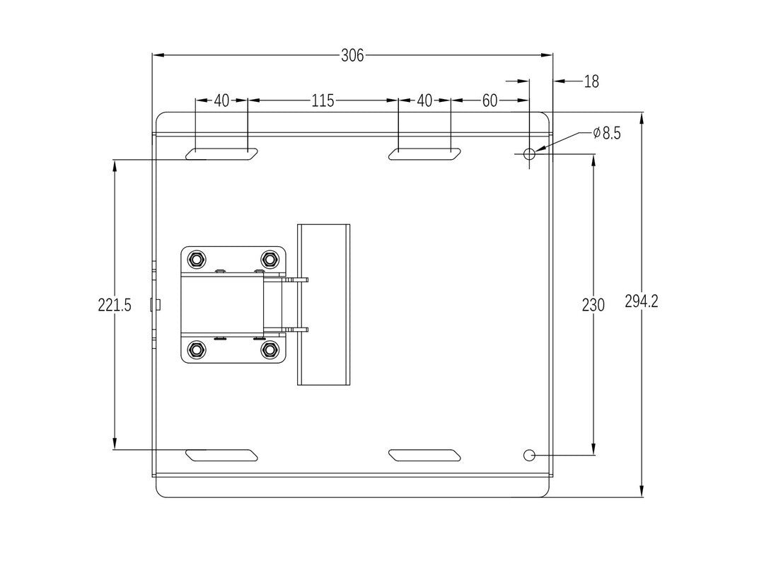 Multibrackets 2647 tv-fäste 175,3 cm (69") Svart