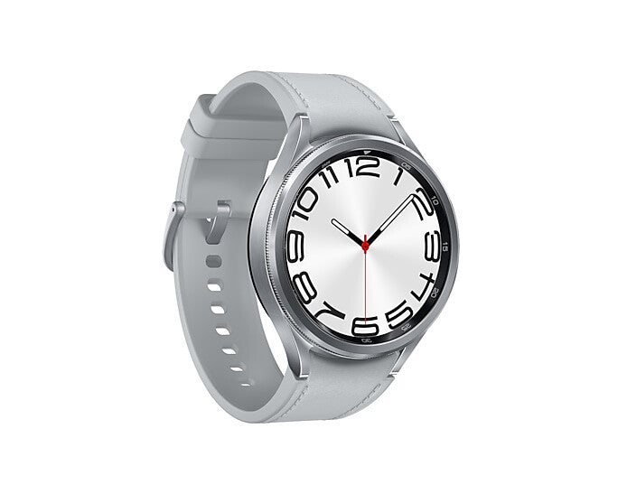 Samsung Galaxy Watch6 Classic Watch6 Classic 3,81 cm (1.5") OLED 47 mm Digital 480 x 480 pixlar Pekskärm Silver Wi-Fi GPS