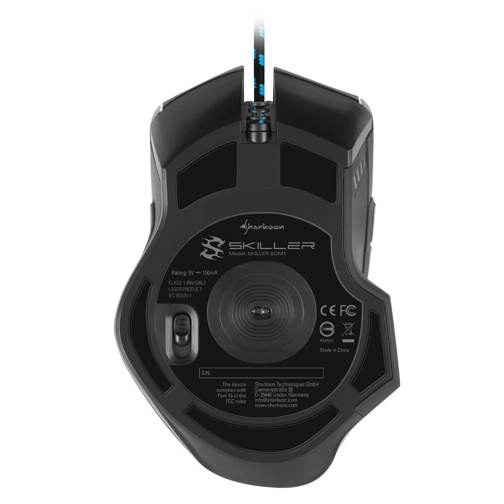 Sharkoon Skiller SGM1 datormöss Spela högerhand USB Type-A Optisk 10800 DPI