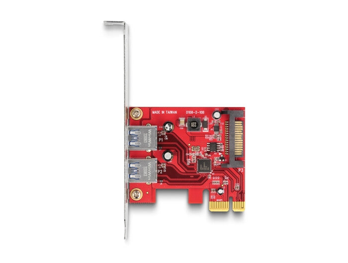 DeLOCK PCI Express x1-kort till 2 x extern USB 5 Gbps Typ-A hona - Formfaktor med låg profil