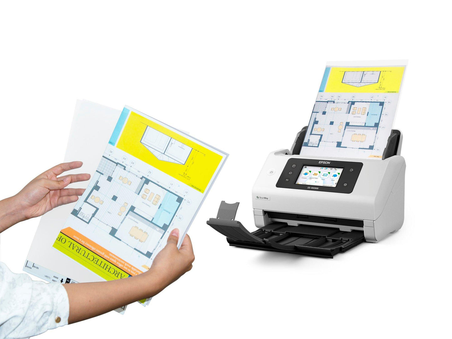 Epson WorkForce DS-900WN Arkmatad skanner 600 x 600 DPI A4 Vit