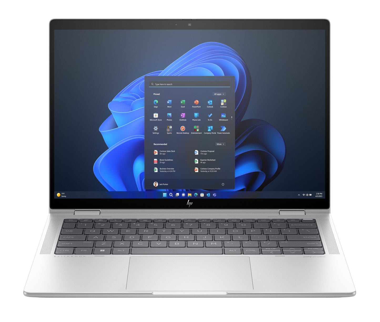 HP Elite x360 1040 G11 Intel Core Ultra 7 155H Hybrid (2-i-1) 35,6 cm (14") Pekskärm WUXGA 32 GB LPDDR5x-SDRAM 1 TB SSD Wi-Fi 6E (802.11ax) Windows 11 Pro AI PC Silver