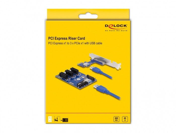DeLOCK 41442 nätverkskort/adapters Intern PCIe, SATA, USB 3.2 Gen 1 (3.1 Gen 1)