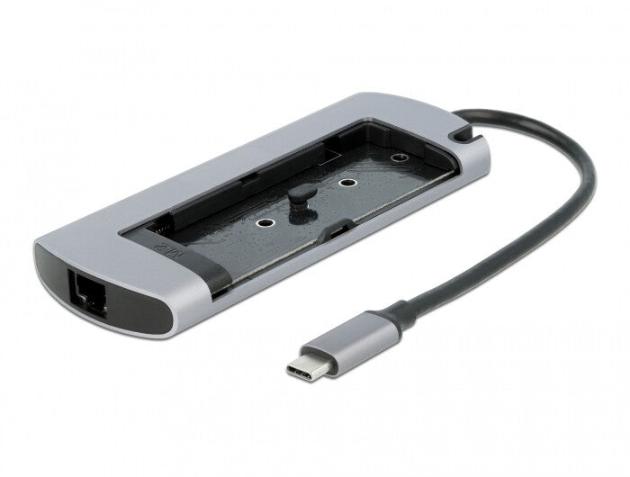 DeLOCK 87767 dockningsstationer för bärbara datorer Kabel USB 3.2 Gen 1 (3.1 Gen 1) Type-C Grå