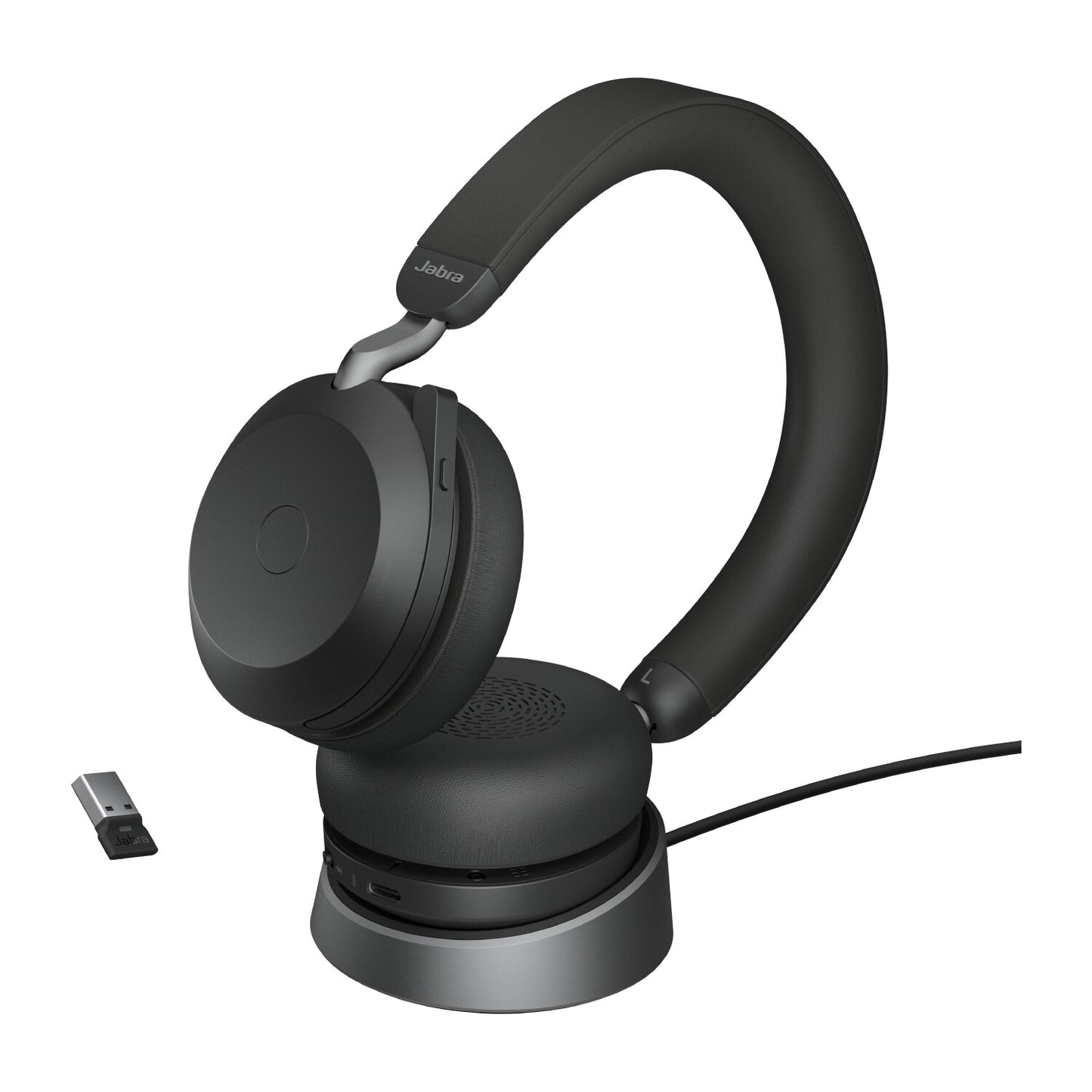 Jabra Evolve2 75 Headset Kabel & Trådlös Huvudband Kontor/callcenter Bluetooth Laddningsställ Svart