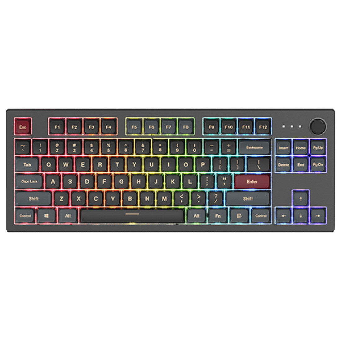 Montech MKey TKL tangentbord Spela USB Burgundisk, Mörkgrå