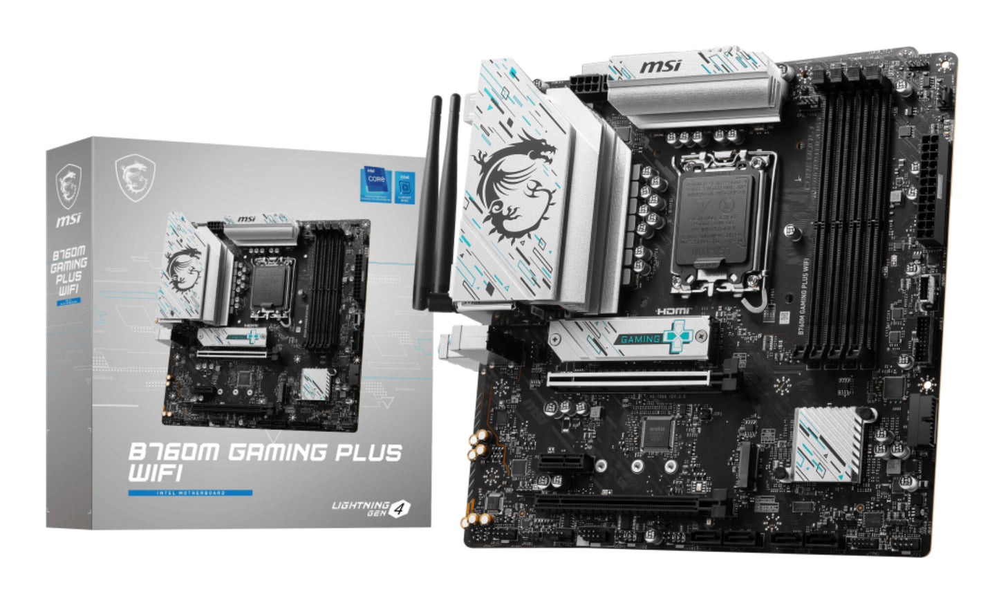 MSI B760M GAMING PLUS WIFI moderkort Intel B760 LGA 1700 micro ATX