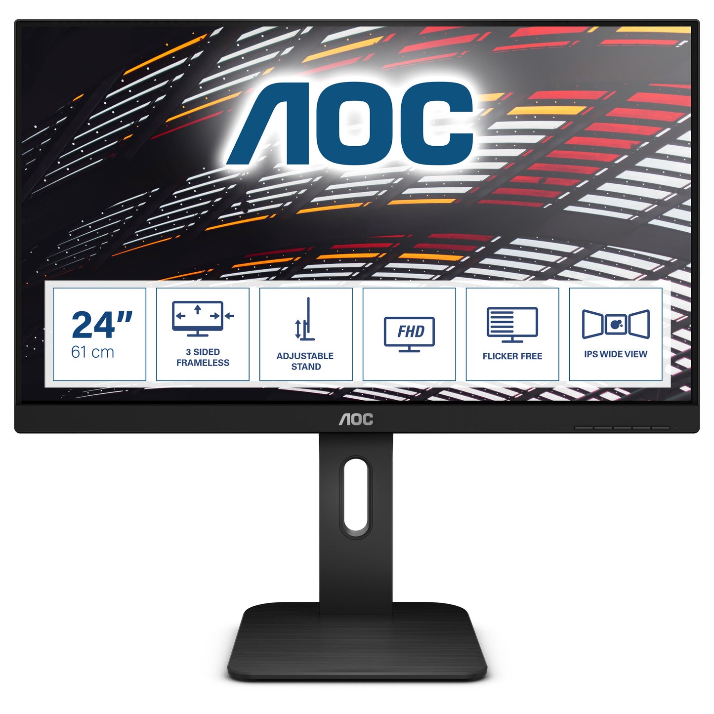 AOC P1 X24P1 platta pc-skärmar 61 cm (24") 1920 x 1200 pixlar WUXGA LED Svart
