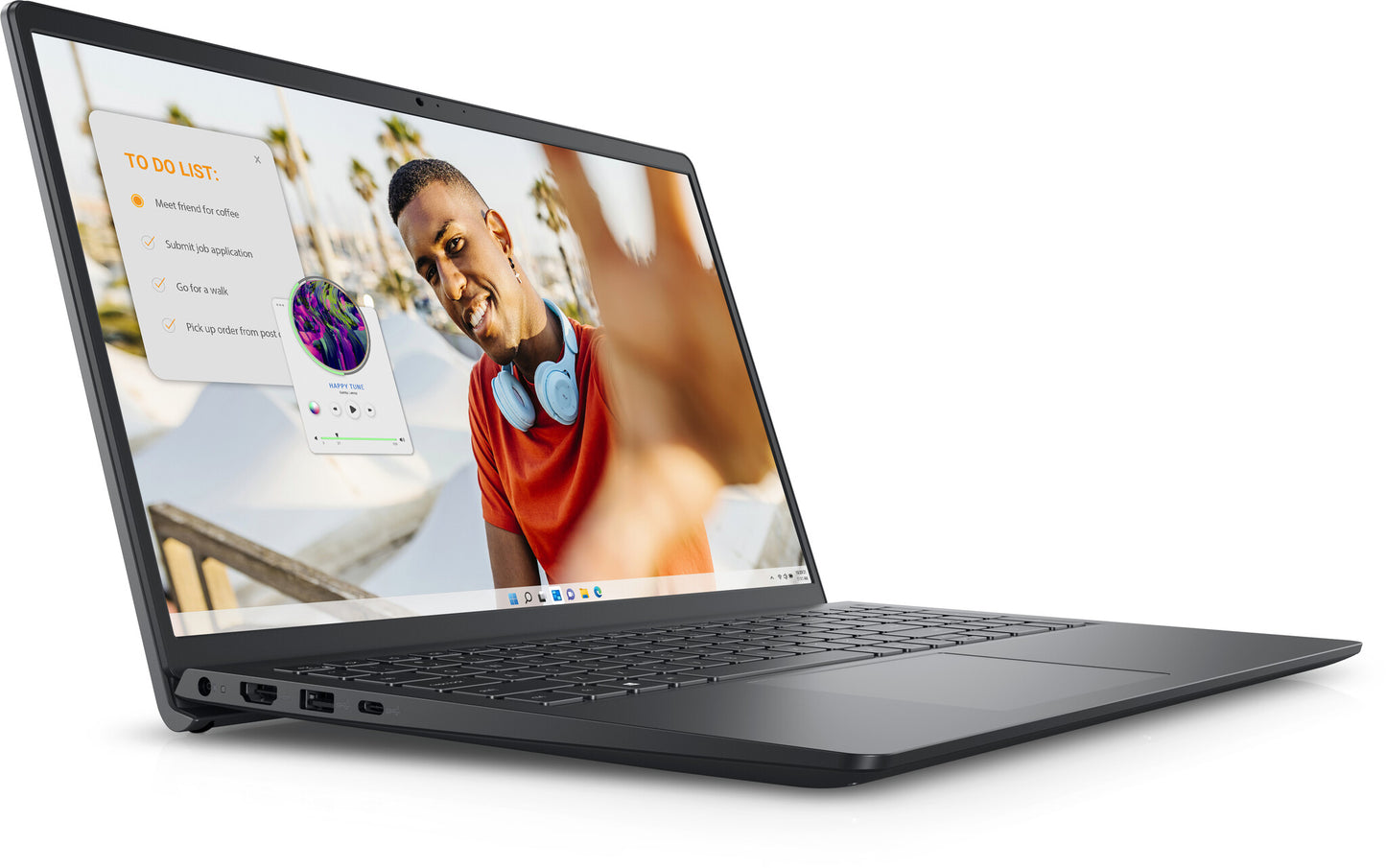 DELL Inspiron 3535 AMD Ryzen™ 5 7530U Bärbar dator 39,6 cm (15.6") Full HD 16 GB DDR4-SDRAM 512 GB SSD Wi-Fi 5 (802.11ac) Windows 11 Pro Nordic Svart