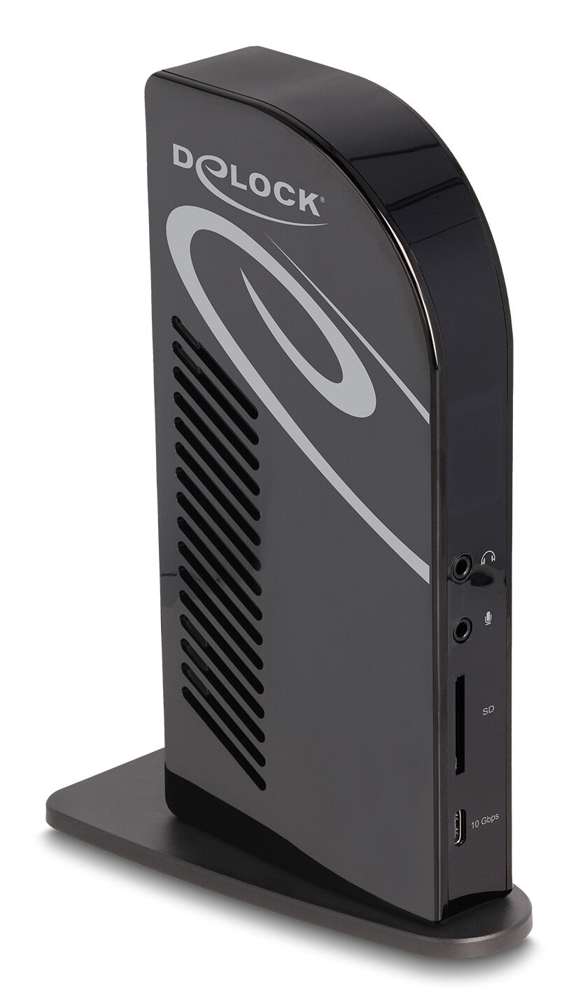 DeLOCK 88051 dockningsstationer för bärbara datorer Dockning USB 3.2 Gen 2 (3.1 Gen 2) Type-C Svart