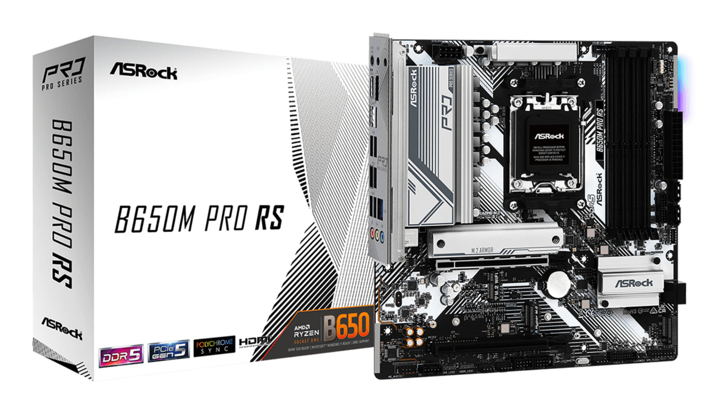Asrock B650M Pro RS AMD B650 AM5-sockel micro ATX