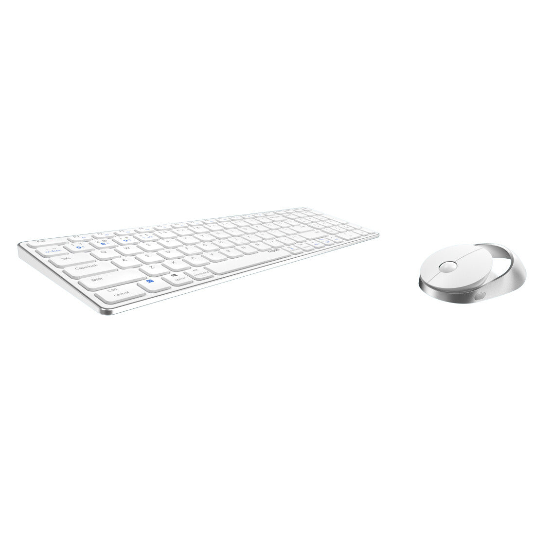 Rapoo 9750M tangentbord Mus inkluderad Hem Trådlös RF + Bluetooth QWERTZ tyska Vit