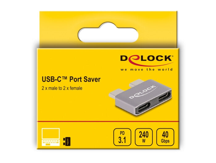 DeLOCK 60055 dockningsstationer för bärbara datorer Dockning USB 3.2 Gen 1 (3.1 Gen 1) Type-C Svart