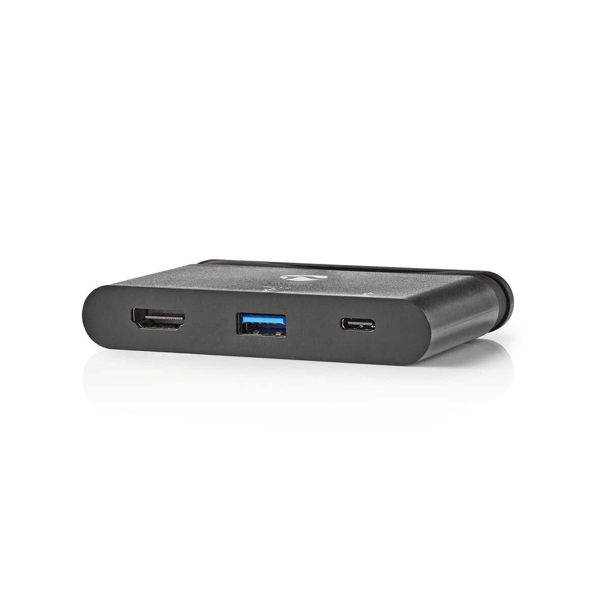 Nedis TCARF240BK dockningsstationer för bärbara datorer USB 3.2 Gen 1 (3.1 Gen 1) Type-C Svart