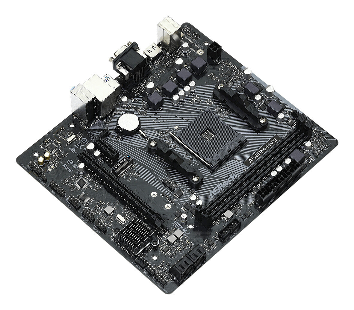 Asrock A520M-HVS AMD A520 Uttag AM4 micro ATX