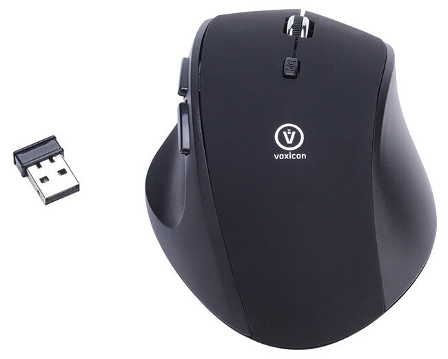 Voxicon DM-L50WLB datormöss Kontor högerhand RF Trådlös Optisk 1600 DPI