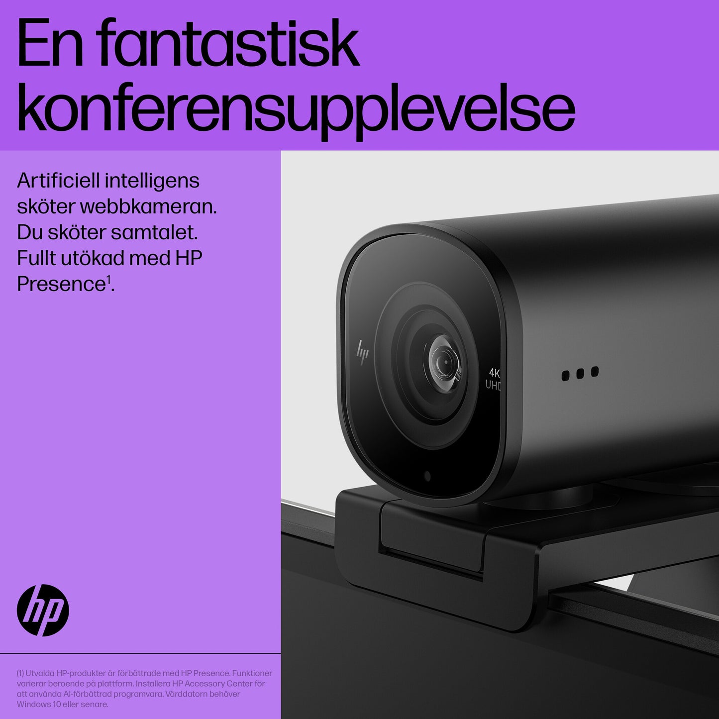 HP 965 4K-webbkamera för streaming