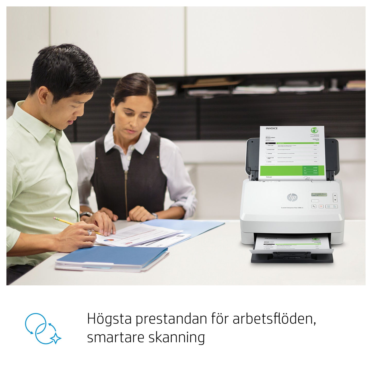 HP ScanJet Enterprise Flow 5000 s5 Arkmatad skanner 600 x 600 DPI A4 Vit