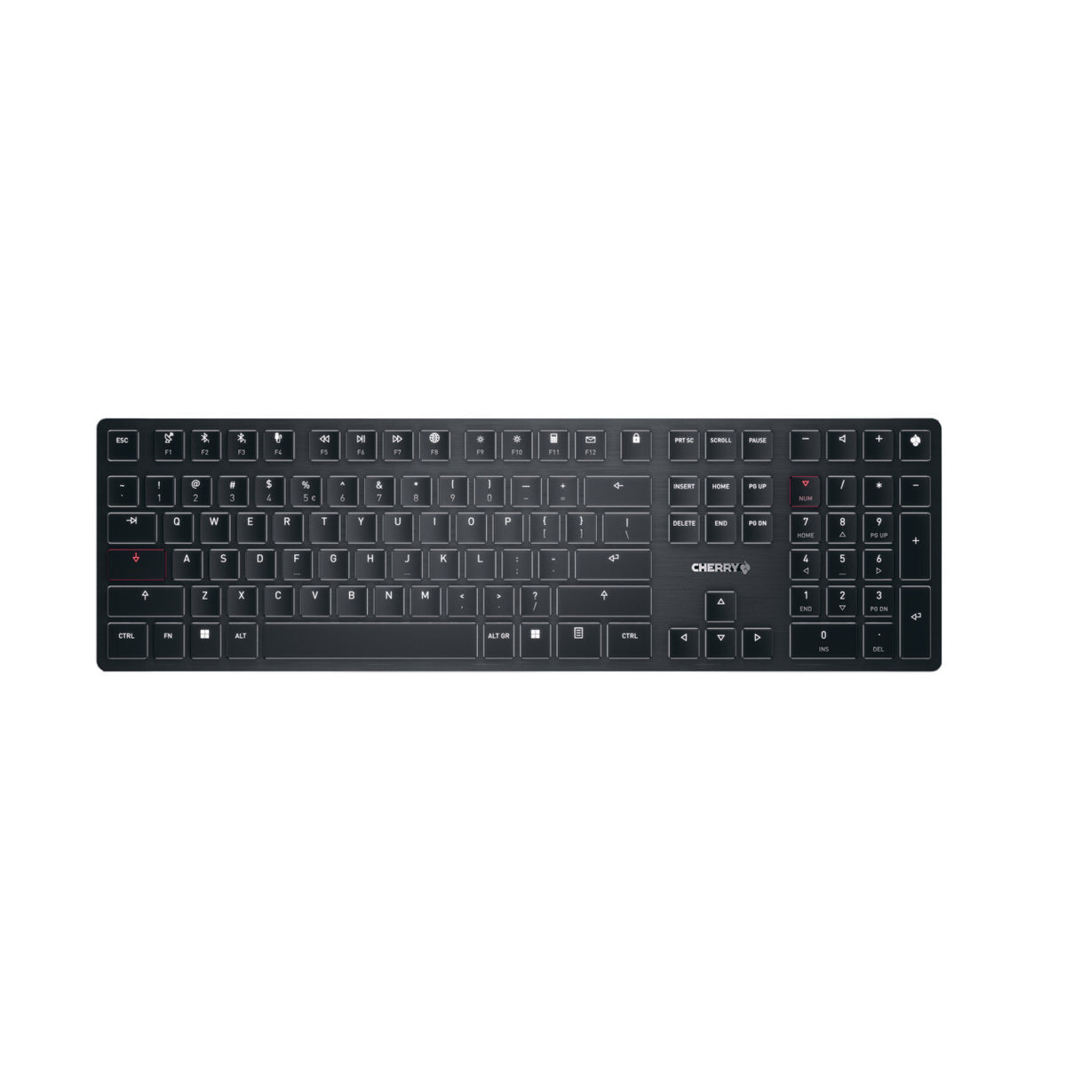 CHERRY KW X ULP tangentbord Universal USB + RF Wireless + Bluetooth QWERTY Amerikanskt internationellt Svart