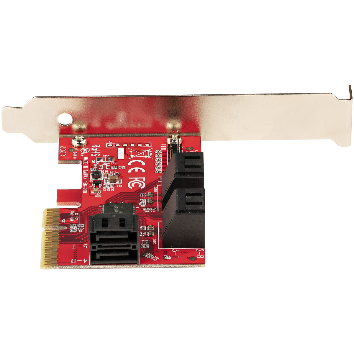 StarTech.com SATA PCIe-kort - 6-portars PCIe SATA-expansionskort - 6 Gbps - Lågprofilfäste - Staplade SATA-kontakter - ASM1166 Non-Raid - PCI Express till SATA-omvandlare StarTech.com SATA PCIe-kort - 6-portars PCIe SATA-expansionskort - 6 Gbps - Lågprofi