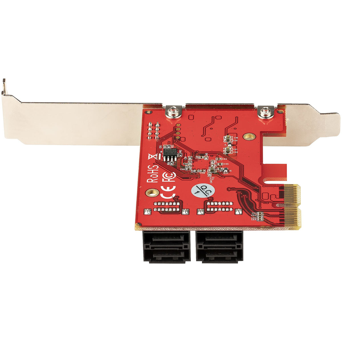 StarTech.com SATA PCIe-kort - PCIe SATA-expansionskort med 4 portar - 6 Gbps - Lågprofilfäste - Staplade SATA-kontakter - ASM1164 Non-Raid - PCI Express till SATA-omvandlare