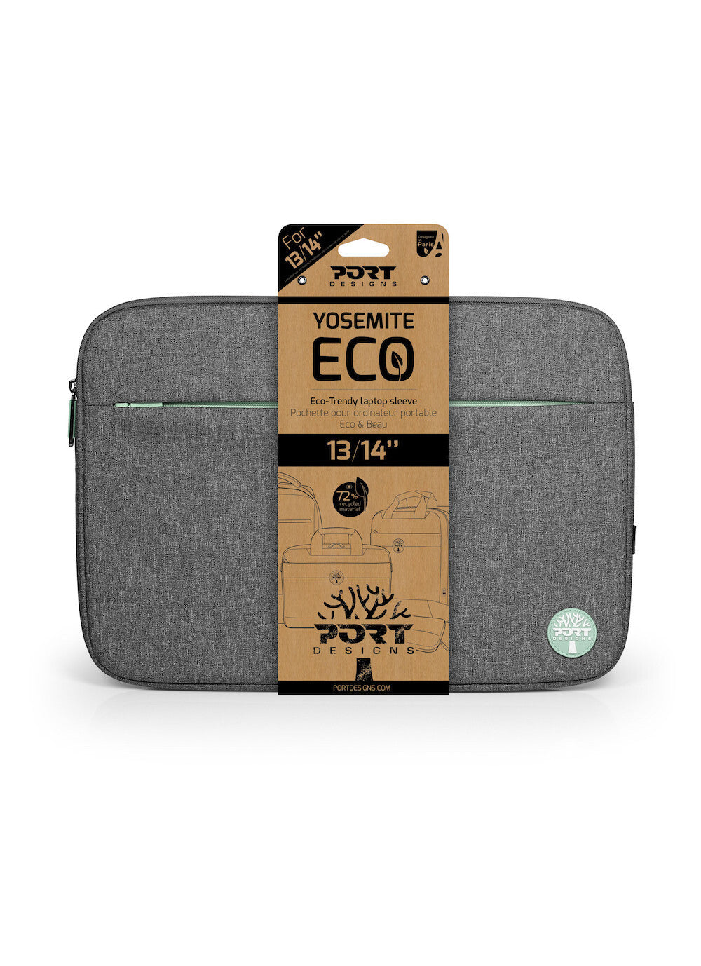 Port Designs YOSEMITE Eco 35,6 cm (14") Överdrag Grå