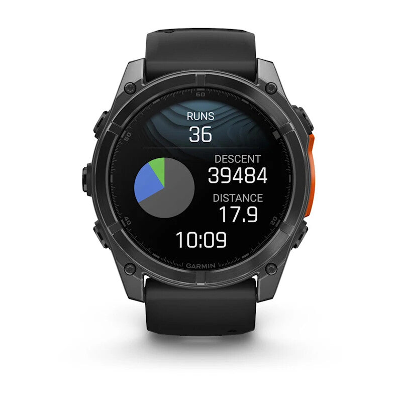 Garmin Fenix 8 3,56 cm (1.4") AMOLED 51 mm Digital 454 x 454 pixlar Pekskärm Grå Wi-Fi GPS