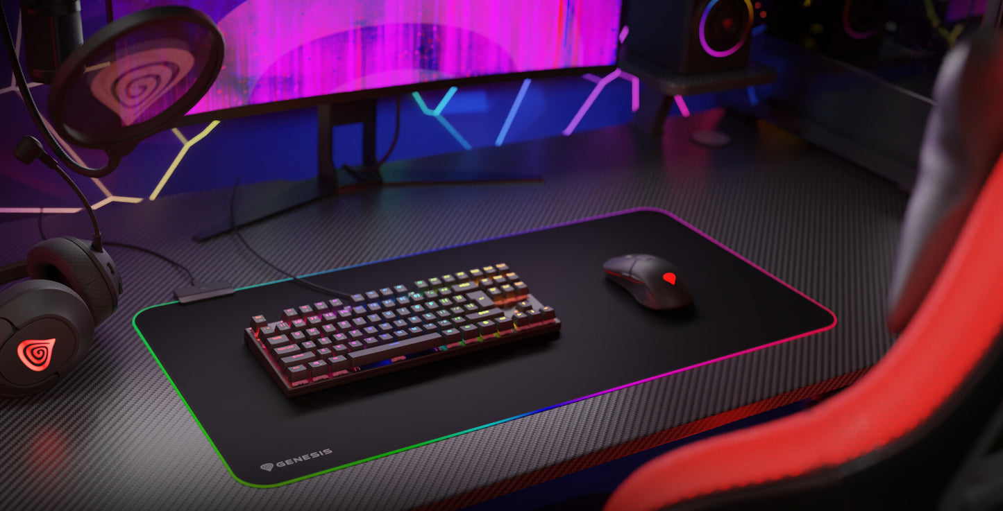 GENESIS Boron 500 XXL RGB Spelmusmatta Svart