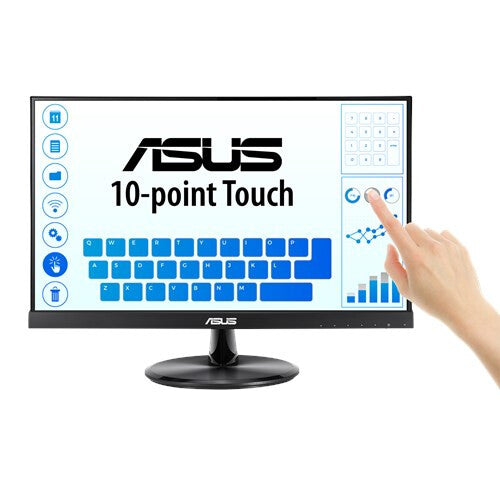 ASUS VT229H platta pc-skärmar 54,6 cm (21.5") 1920 x 1080 pixlar Full HD LED Pekskärm Svart