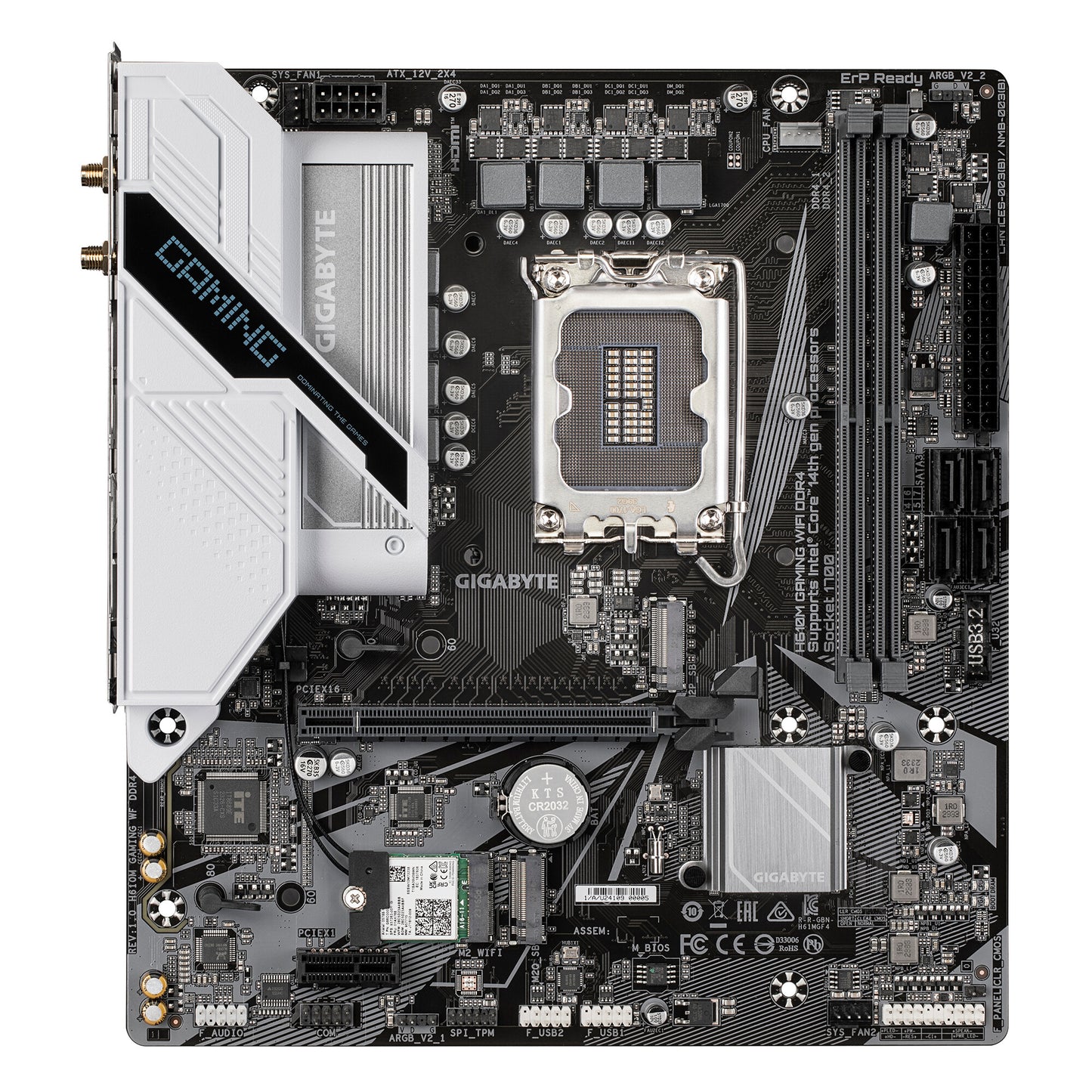 GIGABYTE H610M GAMING WF DDR4 moderkort Intel H610 Express LGA 1700 micro ATX
